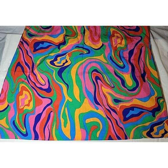 Women's XL Multi-Color Collared Short Sleeve Mini Dress Size 10-12 - Picture 4 of 16